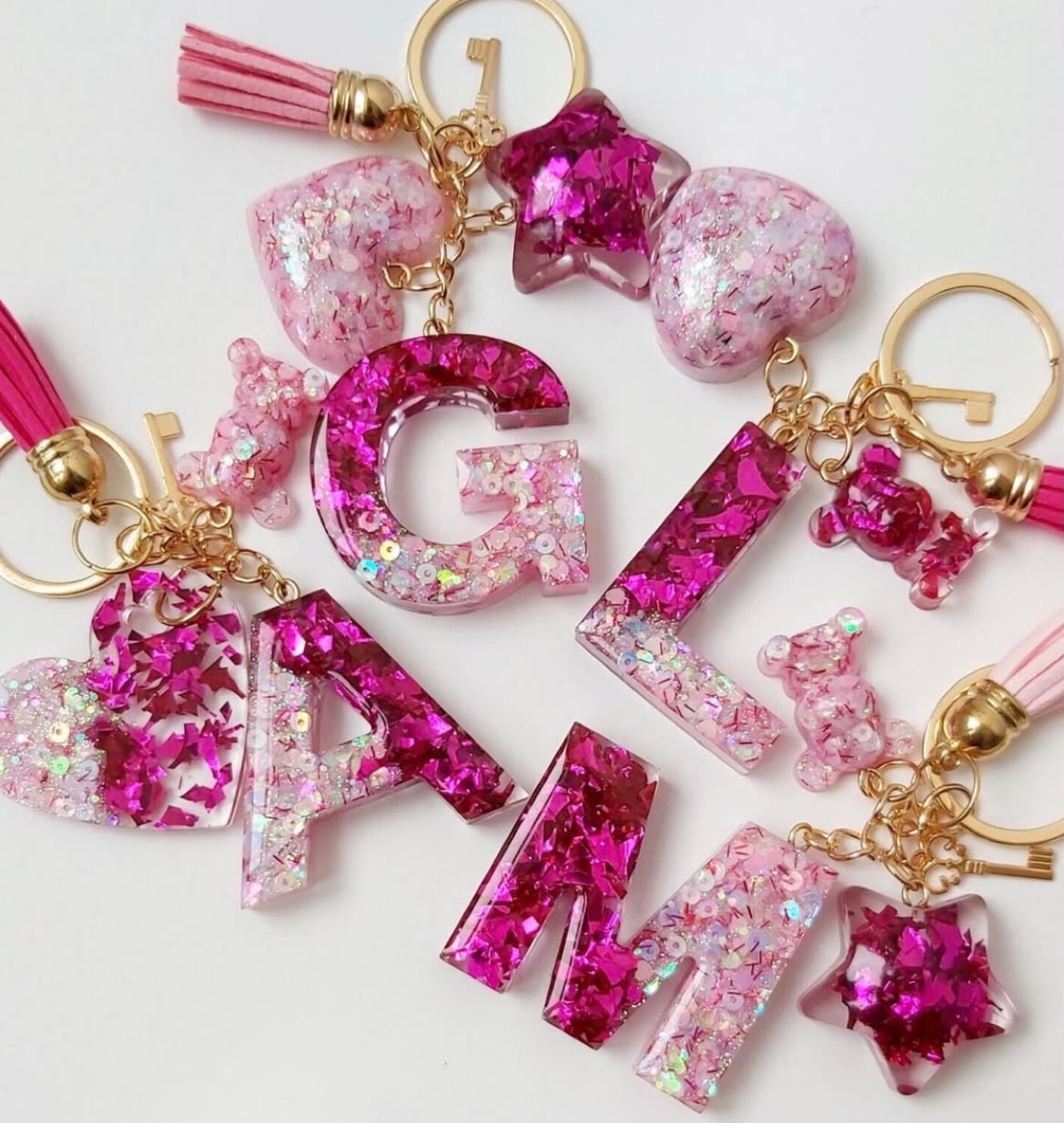 Porte-clés Glam — Rose Fuchsia